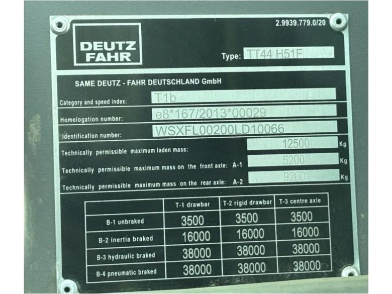 Tracteur DEUTZ FAHR 6205