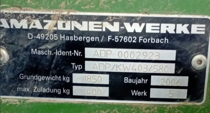 Semoir AMAZONE AD 403