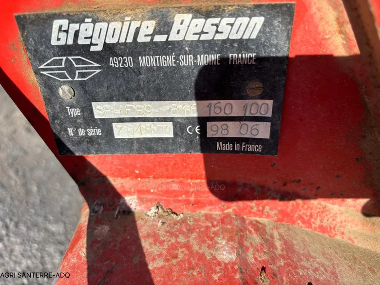 Outil du sol non animé GREGOIRE-BESSON SPHF89